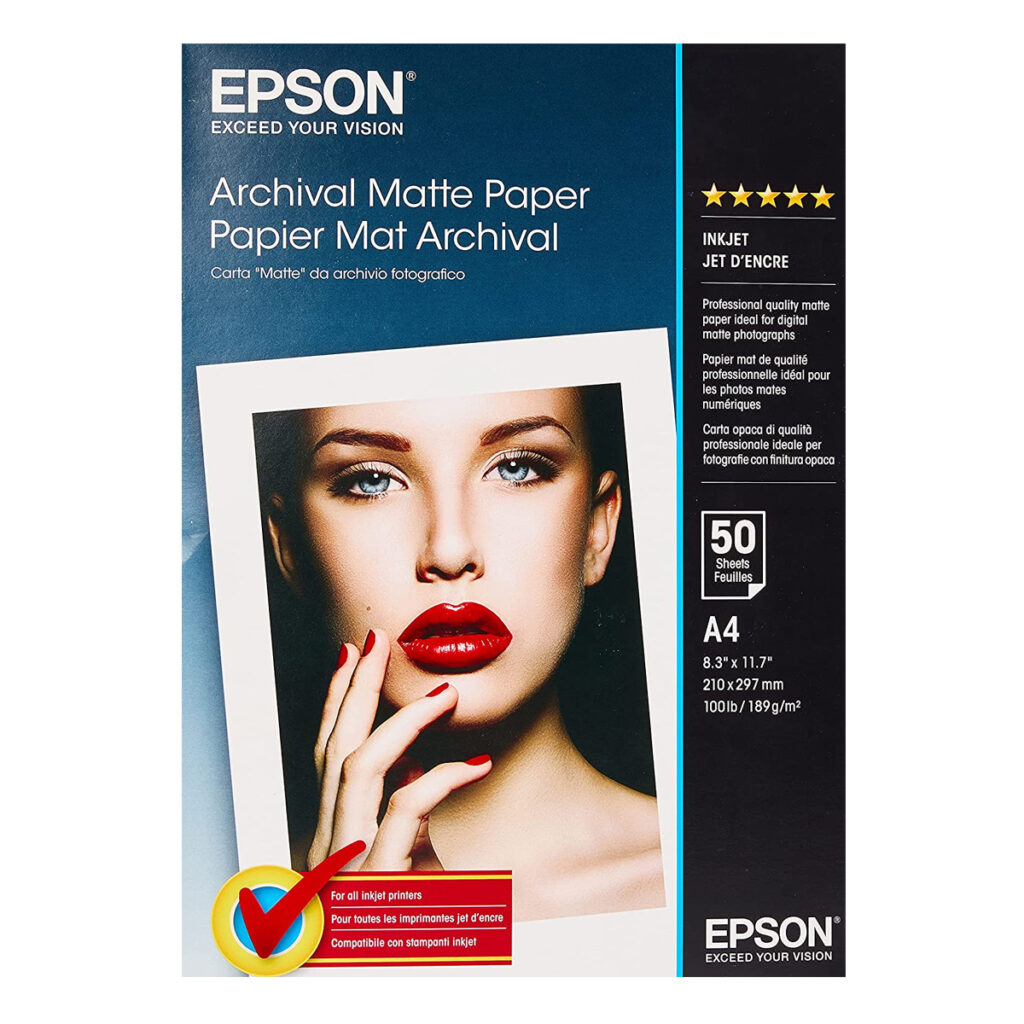Arhcival Inkjet Epson Photo Paper Matte A4 50Shts 192g